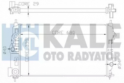 KALE OTO RADYATOR 349300 -  Радиатор, охлаждение двигателя